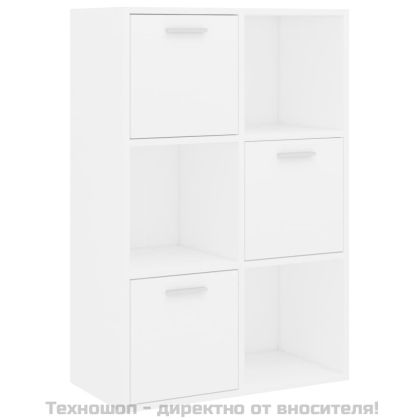 Шкаф за съхранение, бял, 60x29,5x90 см, инженерно дърво