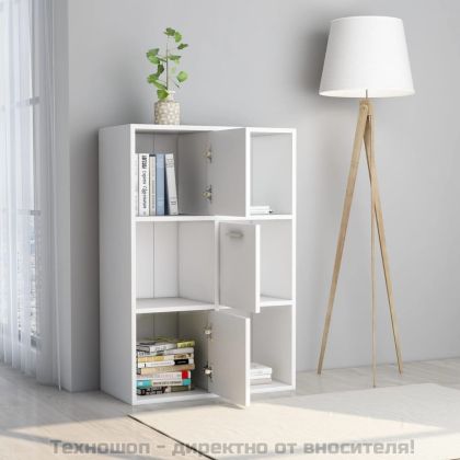 Шкаф за съхранение, бял, 60x29,5x90 см, инженерно дърво