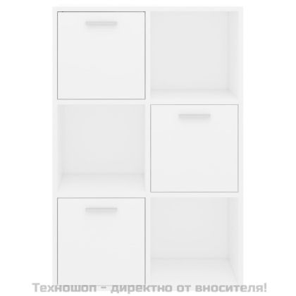 Шкаф за съхранение, бял, 60x29,5x90 см, инженерно дърво