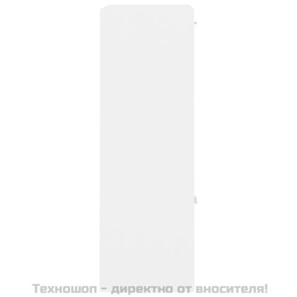 Шкаф за съхранение, бял, 60x29,5x90 см, инженерно дърво
