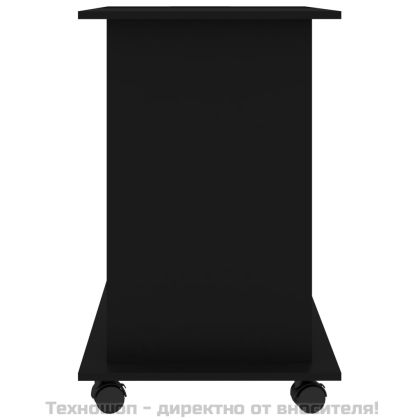 Компютърно бюро, черно, 80x50x75 см, инженерно дърво