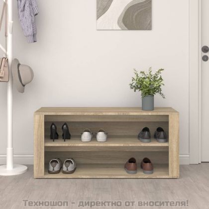 Шкаф за обувки, дъб сонома, 100x35x45 см, инженерно дърво