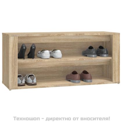 Шкаф за обувки, дъб сонома, 100x35x45 см, инженерно дърво
