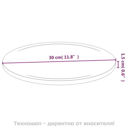 Дъски за рязане 6 бр Ø30x1,5 см бамбук