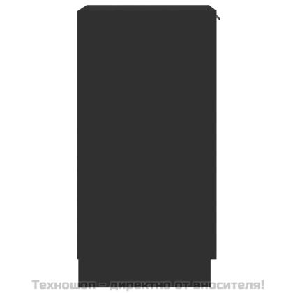 Шкаф за обувки, черен, 30x35x70 см, инженерно дърво