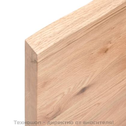 Плот за маса светлокафяв 140x50x(2-4) см обработен масивен дъб