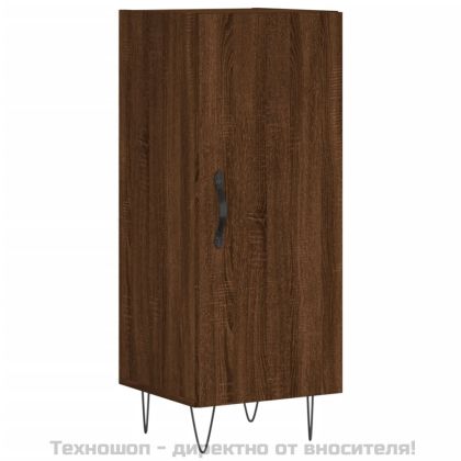 Сайдборд, кафяв дъб, 34,5x34x90 см, инженерно дърво