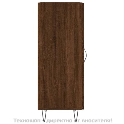 Сайдборд, кафяв дъб, 34,5x34x90 см, инженерно дърво