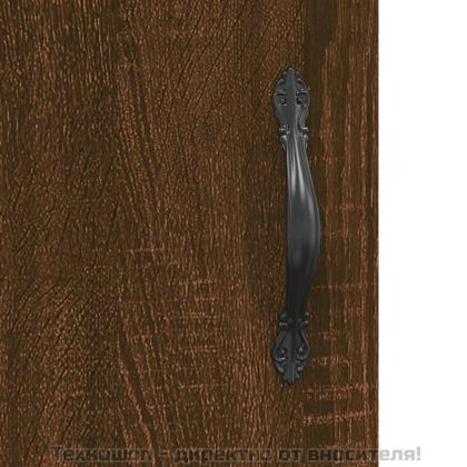 Сайдборд, кафяв дъб, 34,5x34x90 см, инженерно дърво