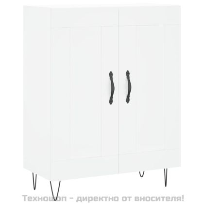 Сайдборд, бял, 69,5x34x90 см, инженерно дърво