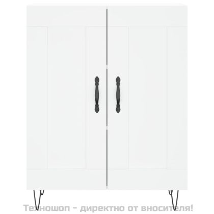 Сайдборд, бял, 69,5x34x90 см, инженерно дърво