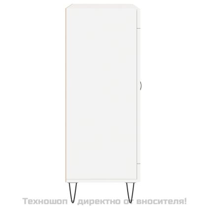 Сайдборд, бял, 69,5x34x90 см, инженерно дърво