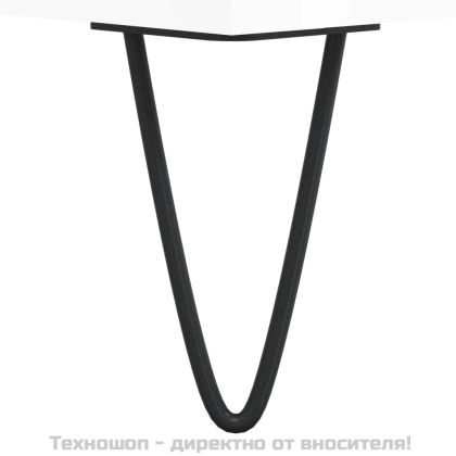 Сайдборд, бял гланц, 69,5x34x90 см, инженерно дърво