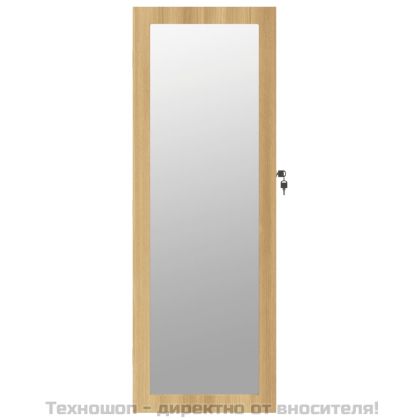 Огледален шкаф за бижута, стенен монтаж, 37,5x10x106 см