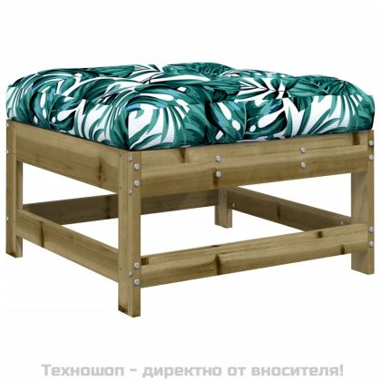 Градински лаундж комплект 7 части с възглавници импрегниран бор