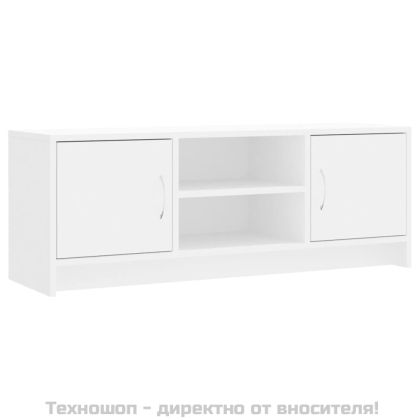 ТB шкаф, бял, 102x30x37,5 см, инженерно дърво