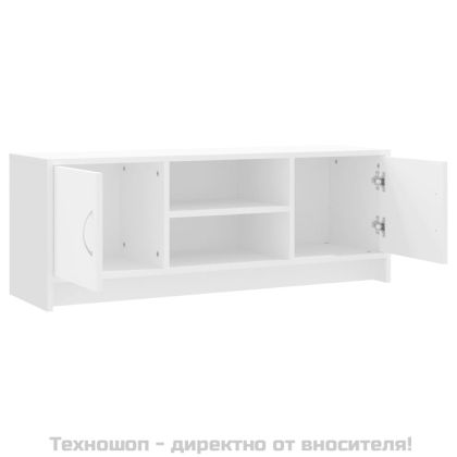 ТB шкаф, бял, 102x30x37,5 см, инженерно дърво