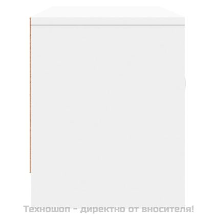 ТB шкаф, бял, 102x30x37,5 см, инженерно дърво