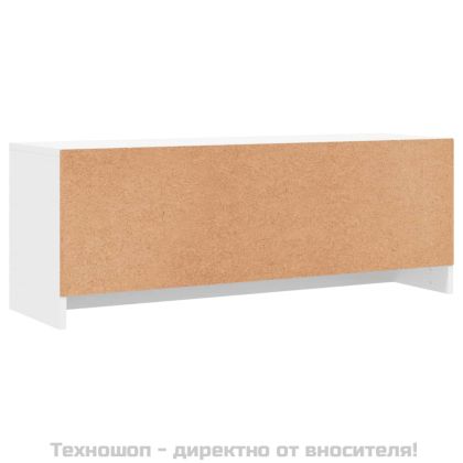 ТB шкаф, бял, 102x30x37,5 см, инженерно дърво