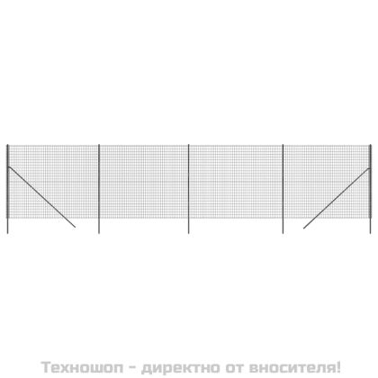 Ограда от телена мрежа антрацит 2x10 м поцинкована стомана