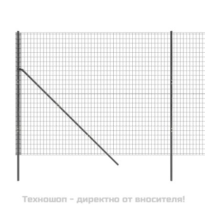 Ограда от телена мрежа антрацит 2x10 м поцинкована стомана