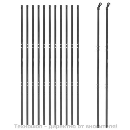 Ограда от телена мрежа антрацит 1,4x25 м поцинкована стомана