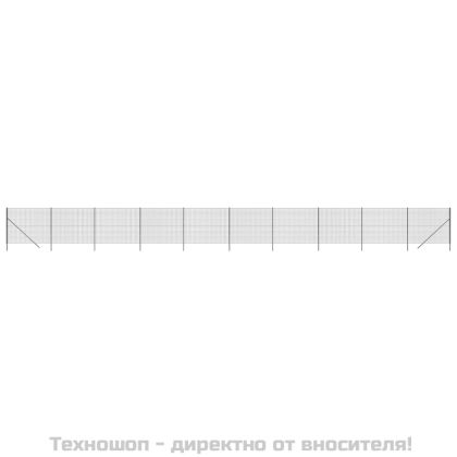 Ограда от телена мрежа антрацит 2,2x25 м поцинкована стомана