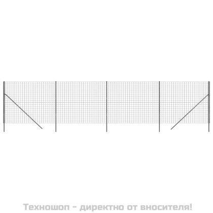 Ограда от телена мрежа антрацит 1,4x10 м поцинкована стомана