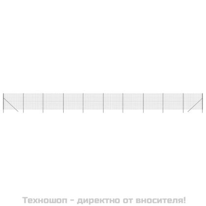Ограда от телена мрежа антрацит 1,8x25 м поцинкована стомана