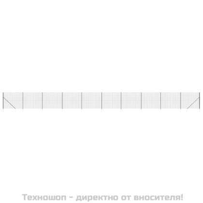 Ограда от телена мрежа с шипове, антрацит, 1,4x25 м