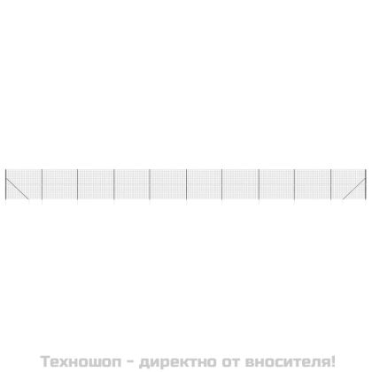Ограда от телена мрежа с шипове, антрацит, 1,8x25 м