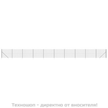 Ограда от телена мрежа с шипове, антрацит, 2,2x25м