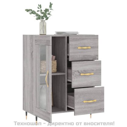 Сайдборд, сив сонома, 69,5x34x90 см, инженерно дърво