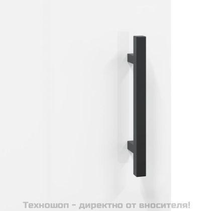 Сайдборд, бял гланц, 69,5x34x90 см, инженерно дърво