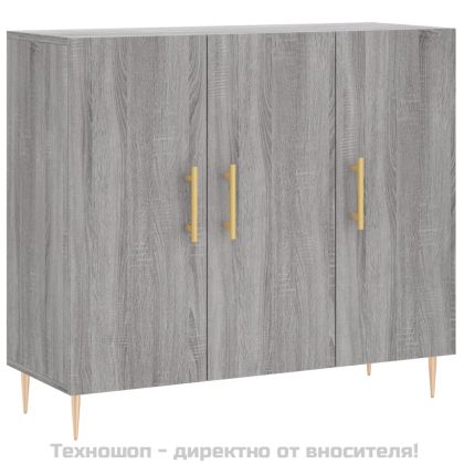 Сайдборд, Сив сонома, 90x34x80 см, инженерно дърво