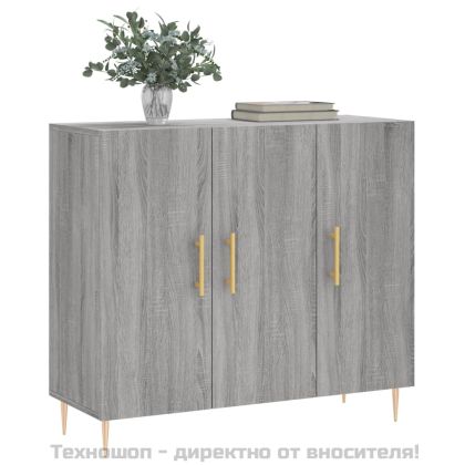 Сайдборд, Сив сонома, 90x34x80 см, инженерно дърво