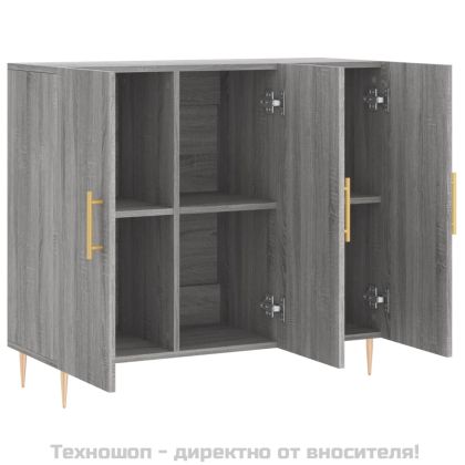 Сайдборд, Сив сонома, 90x34x80 см, инженерно дърво