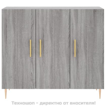 Сайдборд, Сив сонома, 90x34x80 см, инженерно дърво