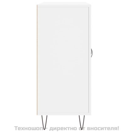 Сайдборд, бял, 90x34x80 см, инженерно дърво