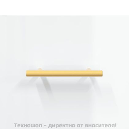 Сайдборд, бял гланц, 34,5x34x90 см, инженерно дърво