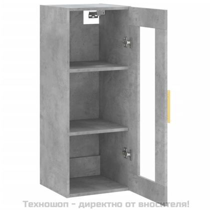 Стенен шкаф бетонно сив 34,5x34x90 см