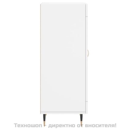 Сайдборд, бял, 34,5x34x90 см, инженерно дърво