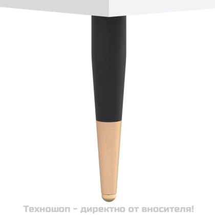 Сайдборд, бял, 34,5x34x90 см, инженерно дърво