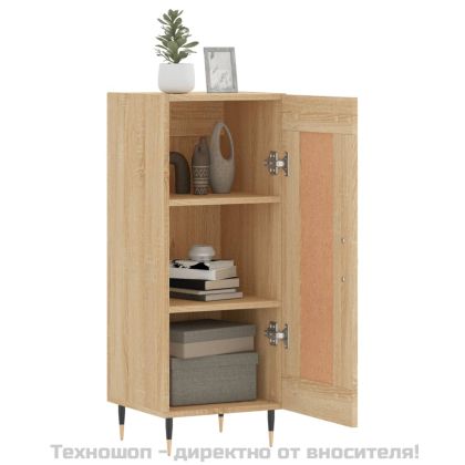 Сайдборд, дъб сонома, 34,5x34x90 см, инженерно дърво