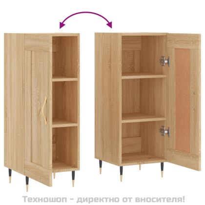Сайдборд, дъб сонома, 34,5x34x90 см, инженерно дърво