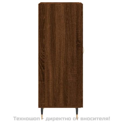 Сайдборд, кафяв дъб, 34,5x34x90 см, инженерно дърво