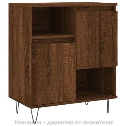 Сайдборд, Кафяв дъб, 60x35x70 см, инженерно дърво