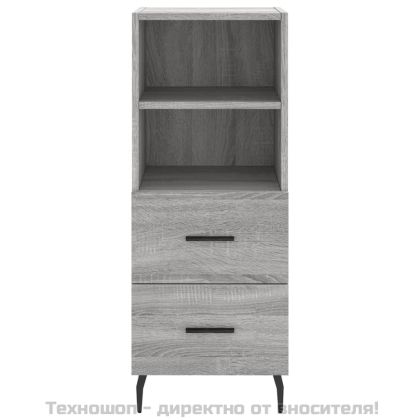 Сайдборд, сив сонома, 34,5x34x90 см, инженерно дърво