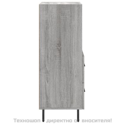 Сайдборд, сив сонома, 34,5x34x90 см, инженерно дърво