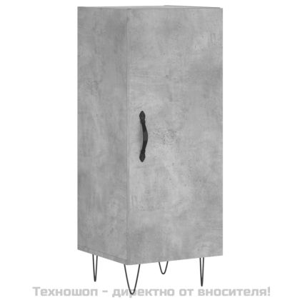 Сайдборд, бетонно сив, 34,5x34x90 см, инженерно дърво